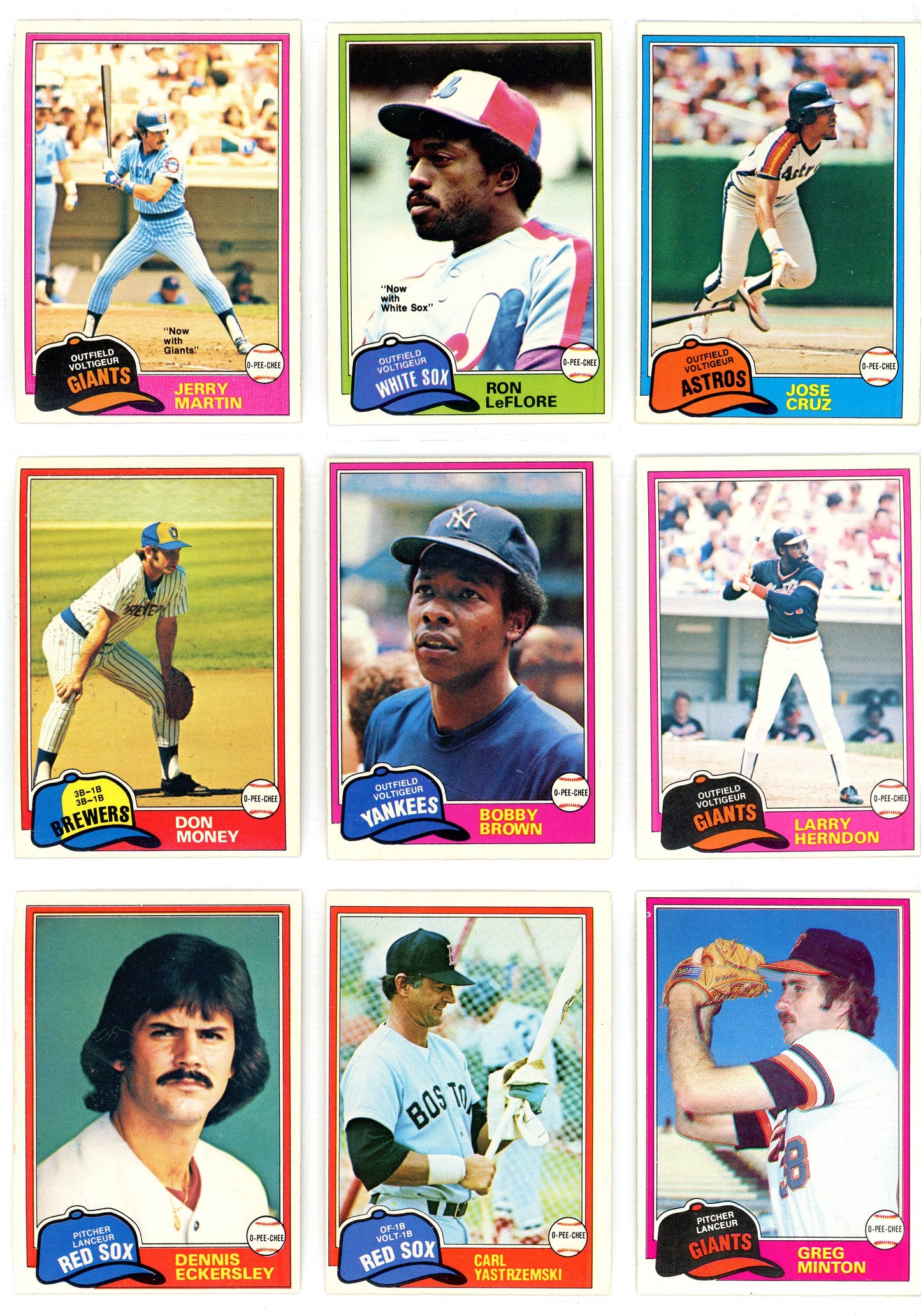 1981 OPC O-Pee-Chee MLB Baseball Card Complete Set (374 Cards)