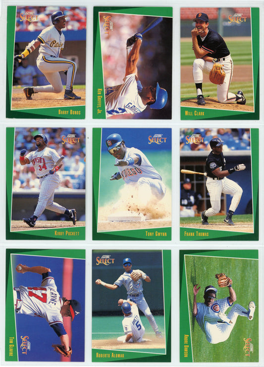1993 Score Select MLB Baseball Complete Set (405 Cards) Derek Jeter Rookie