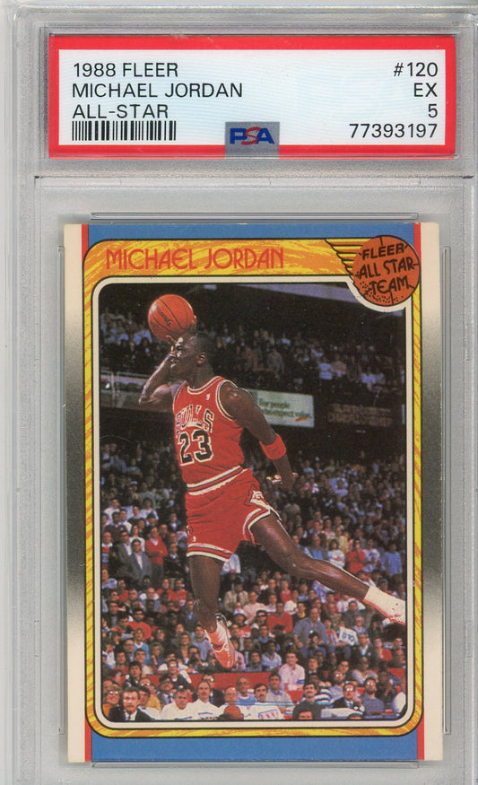 1988 Fleer Michael Jordan All-Star #120 Graded Card PSA 5