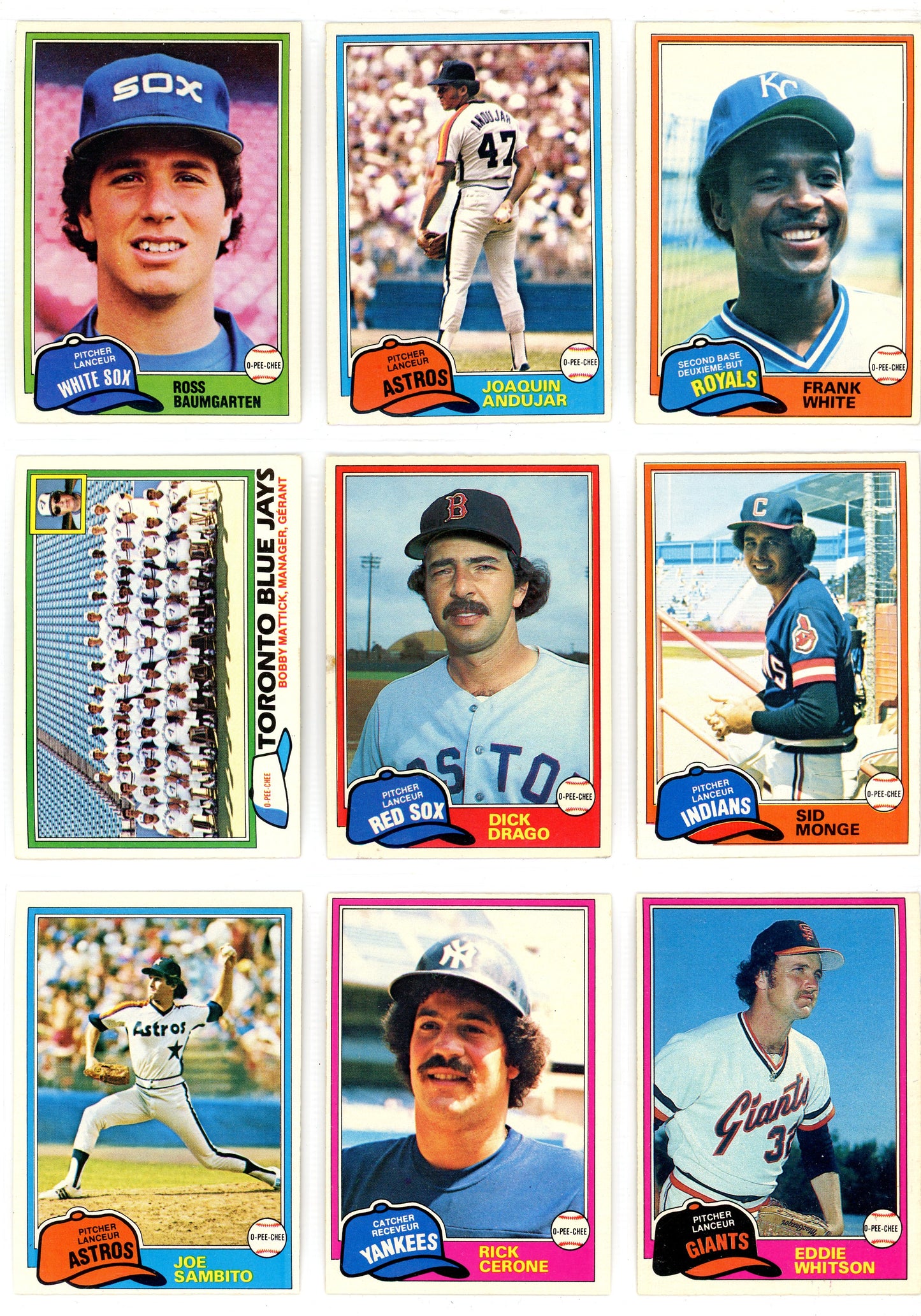 1981 OPC O-Pee-Chee MLB Baseball Card Complete Set (374 Cards)