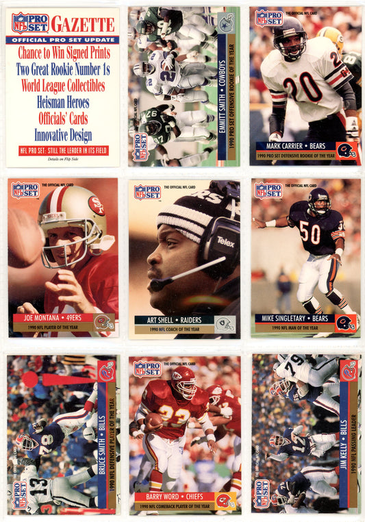 1991 Pro Set NFL Football Card Series 1 Complete Set + WLAF Subset (447 Cards)