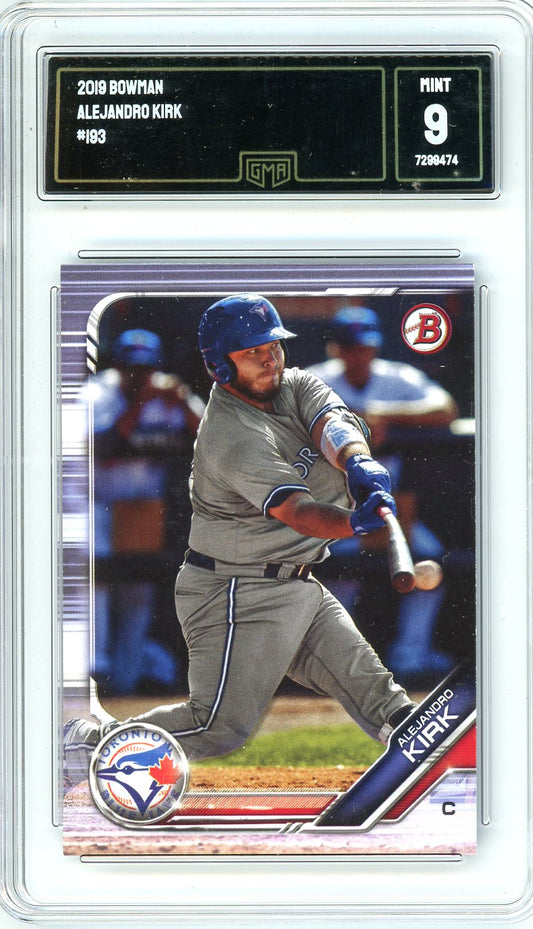 2019 Bowman Alejandro Kirk Graded Card #193 GMA 9