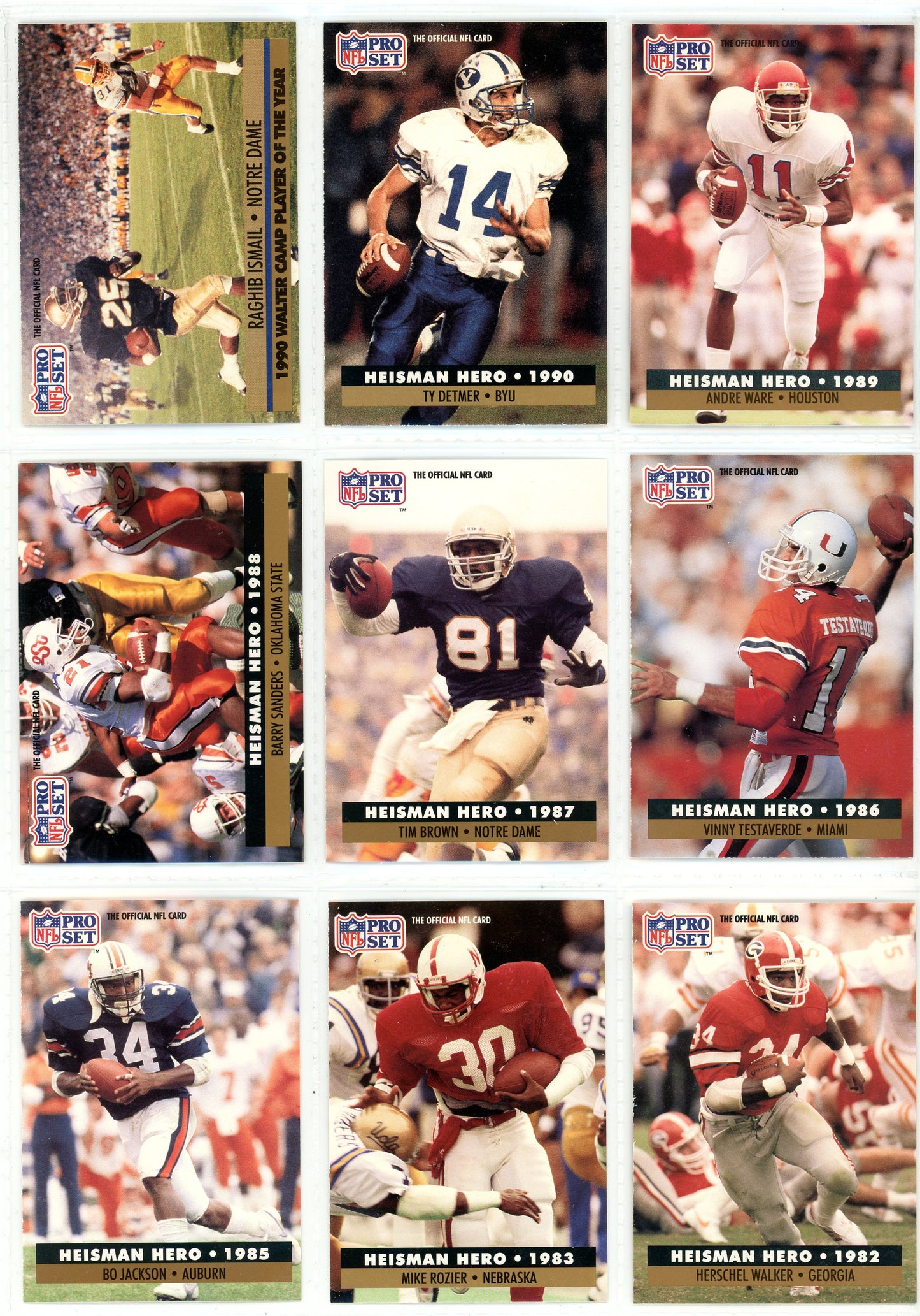 1991 Pro Set NFL Football Card Series 1 Complete Set + WLAF Subset (447 Cards)