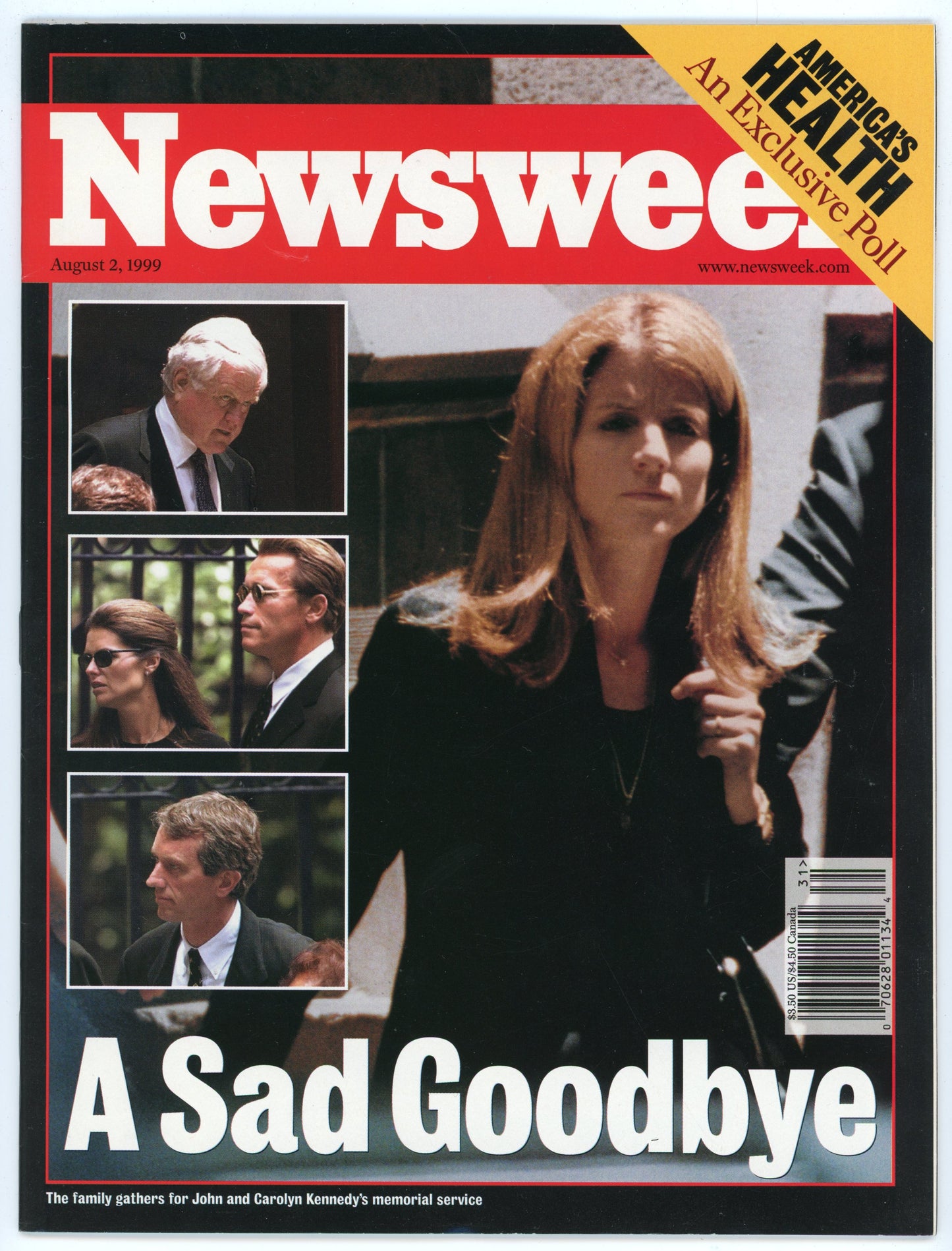 Newsweek Vintage Magazine (August 2, 1999) John and Carolyn Kennedy Memorial