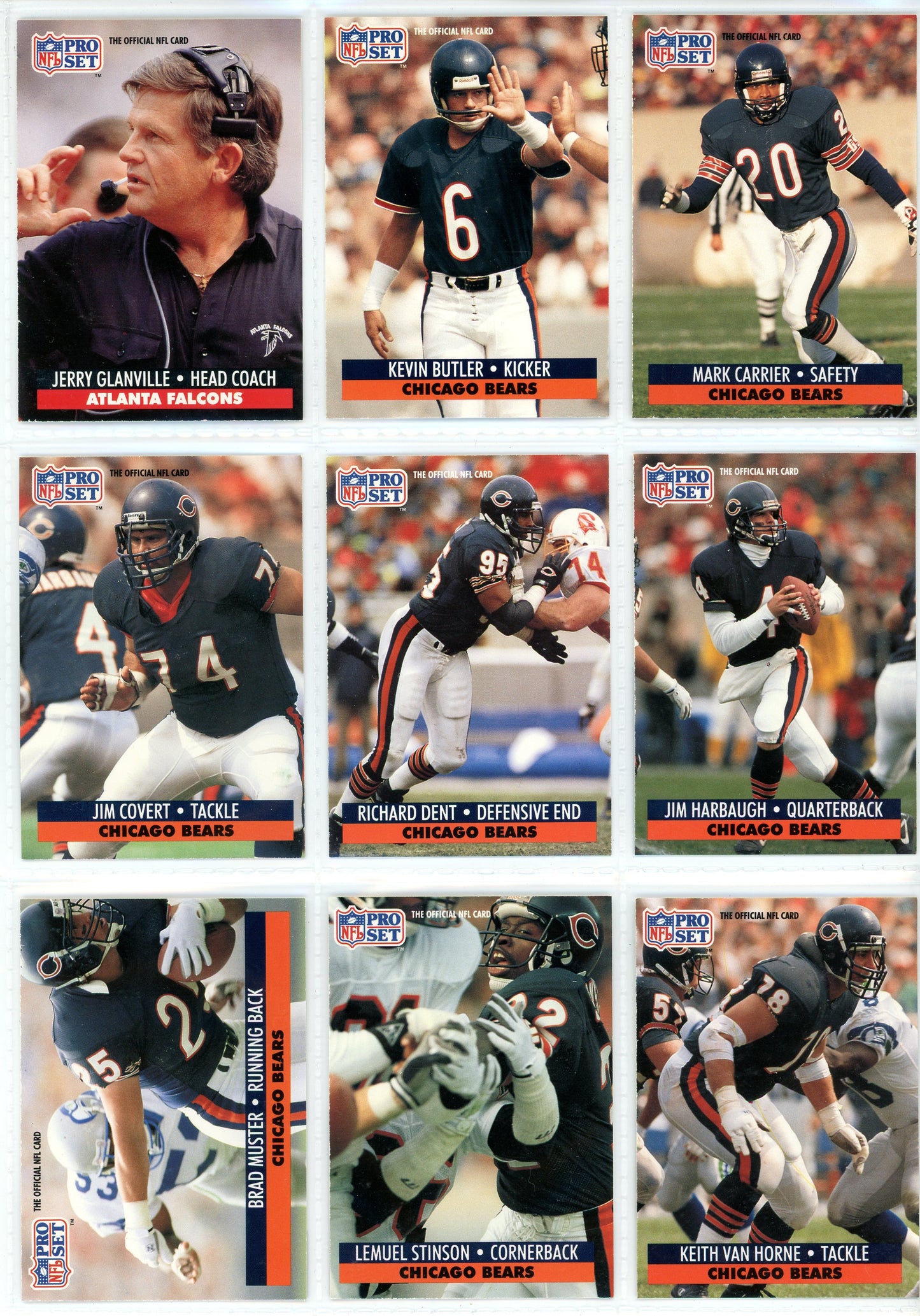 1991 Pro Set NFL Football Card Series 1 Complete Set + WLAF Subset (447 Cards)