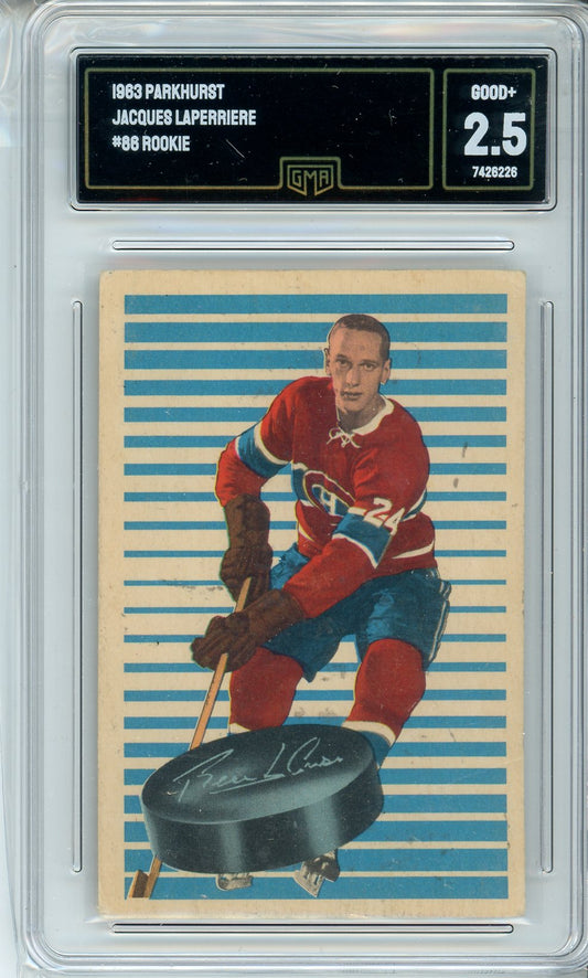 1963 Parkhurst Jacques LaPerriere #86 Graded Rookie Card GMA 2.5