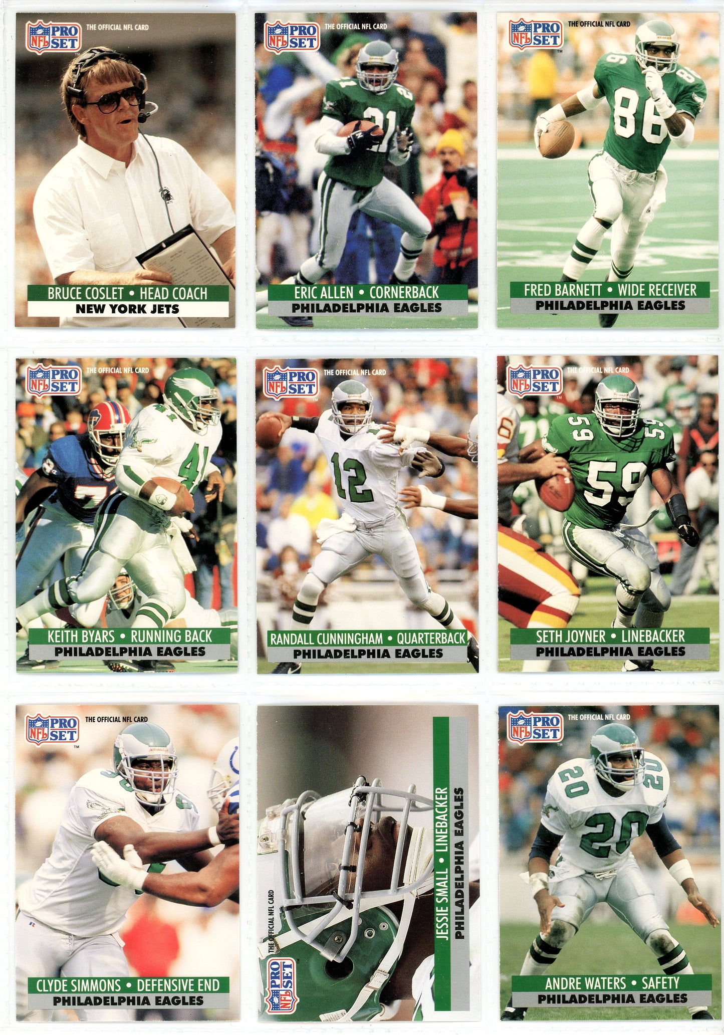 1991 Pro Set NFL Football Card Series 1 Complete Set + WLAF Subset (447 Cards)