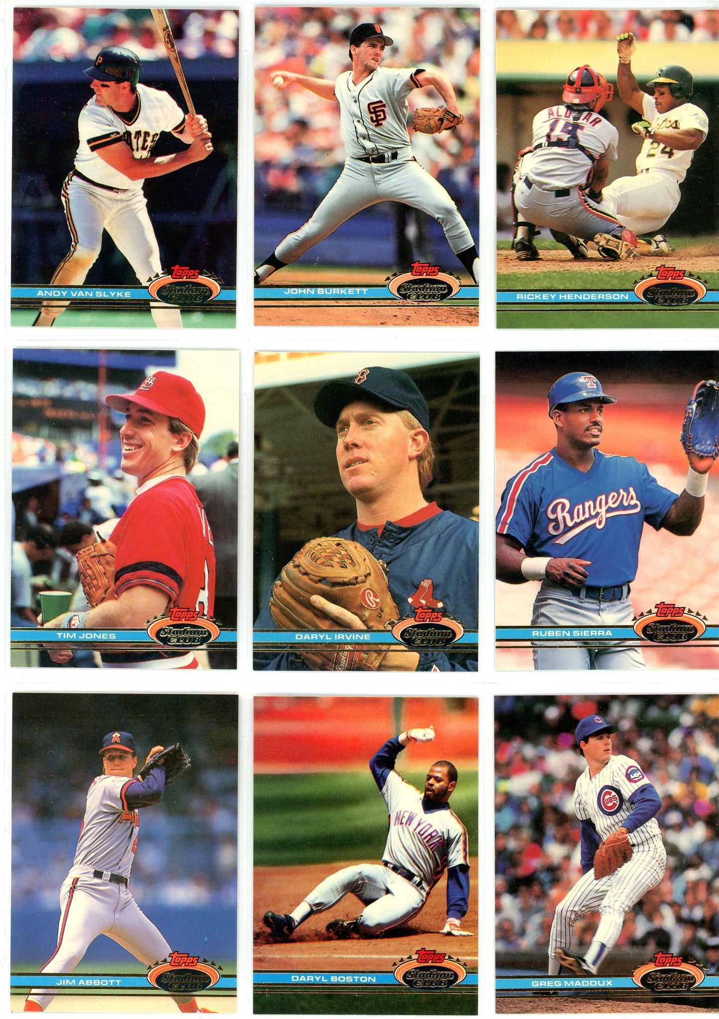 1991 Topps Stadium Club MLB Baseball Card Complete Set (600 Cards) + Charter Members *Baseball Only* (32 Cards)