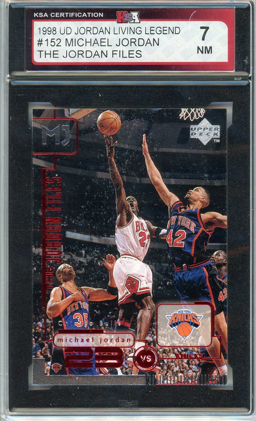1998 UD Michael Jordan Living Legend The Jordan Files #152 Graded Card KSA 7