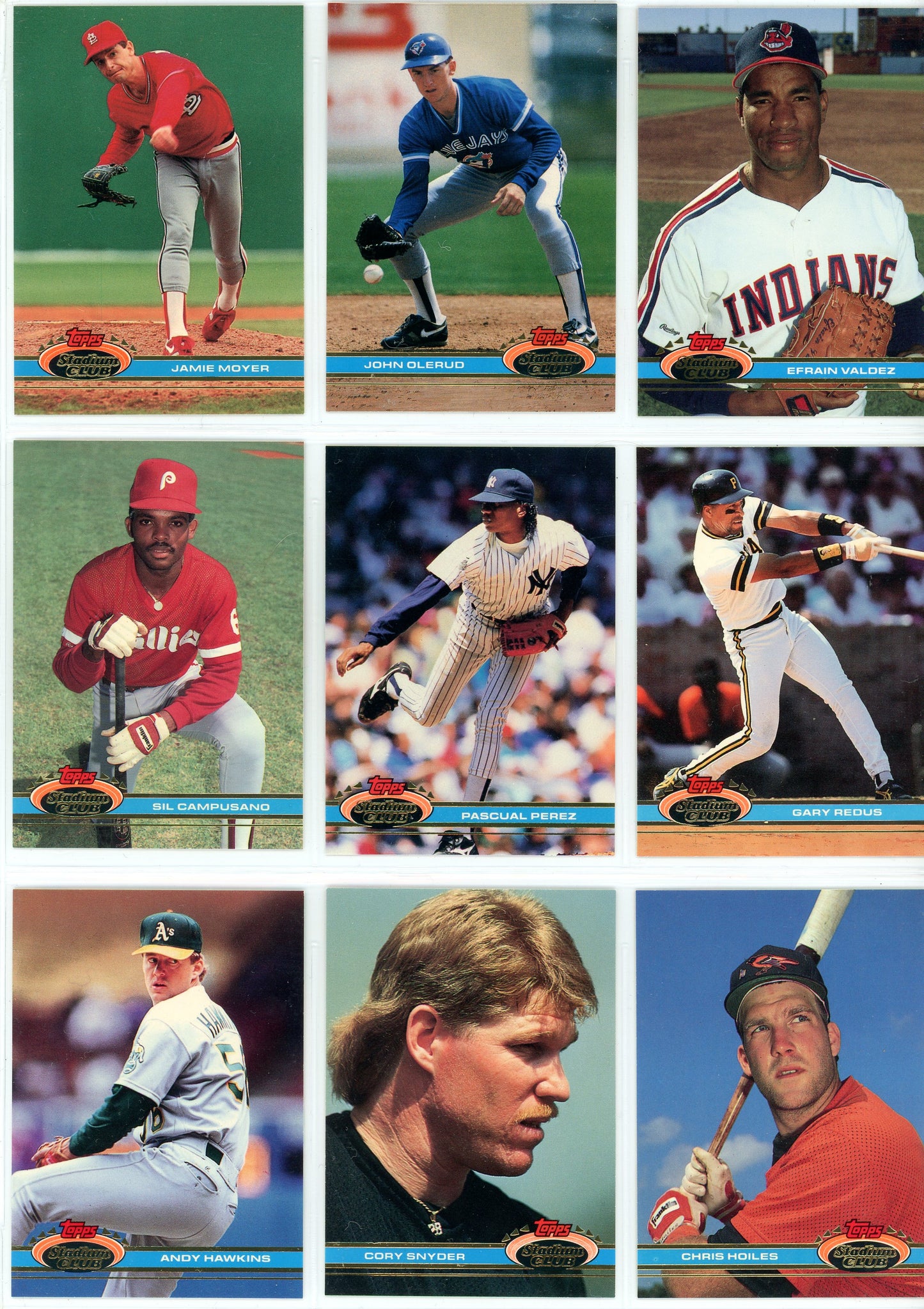 1991 Topps Stadium Club MLB Baseball Card Complete Set (600 Cards) + Charter Members *Baseball Only* (32 Cards)