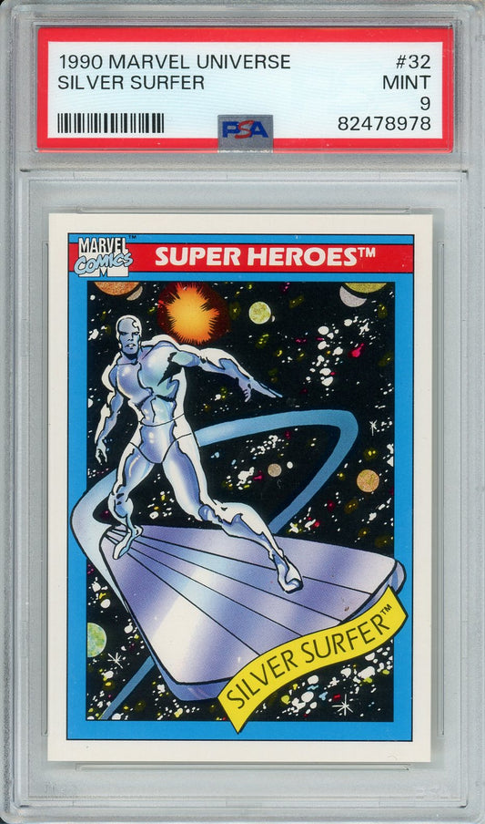 1990 Marvel Universe Silver Surfer #32 Graded Card PSA 9