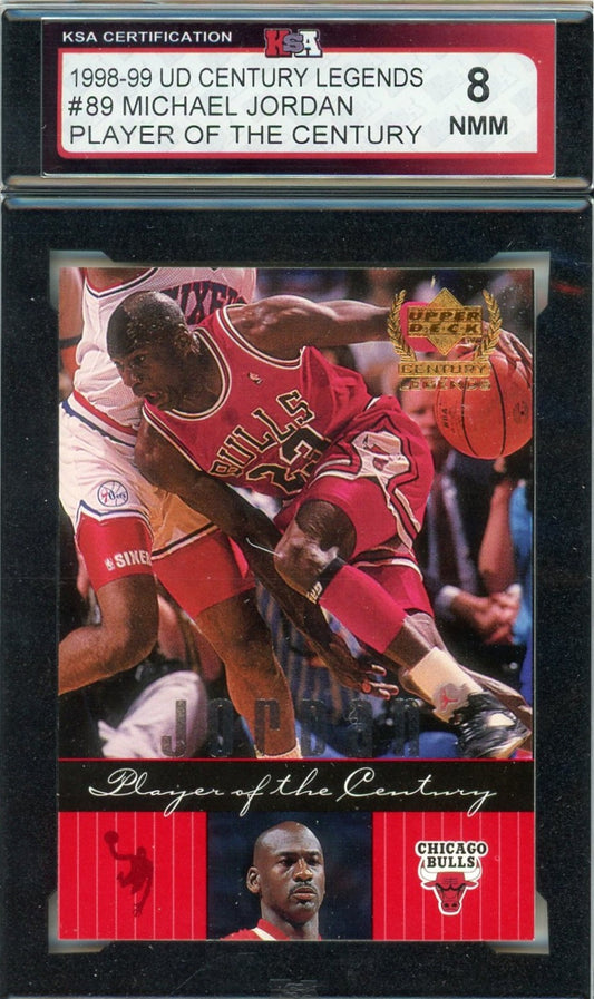 1998/99 UD Century Legends Michael Jordan Player of the Century #89 Graded Card KSA 8