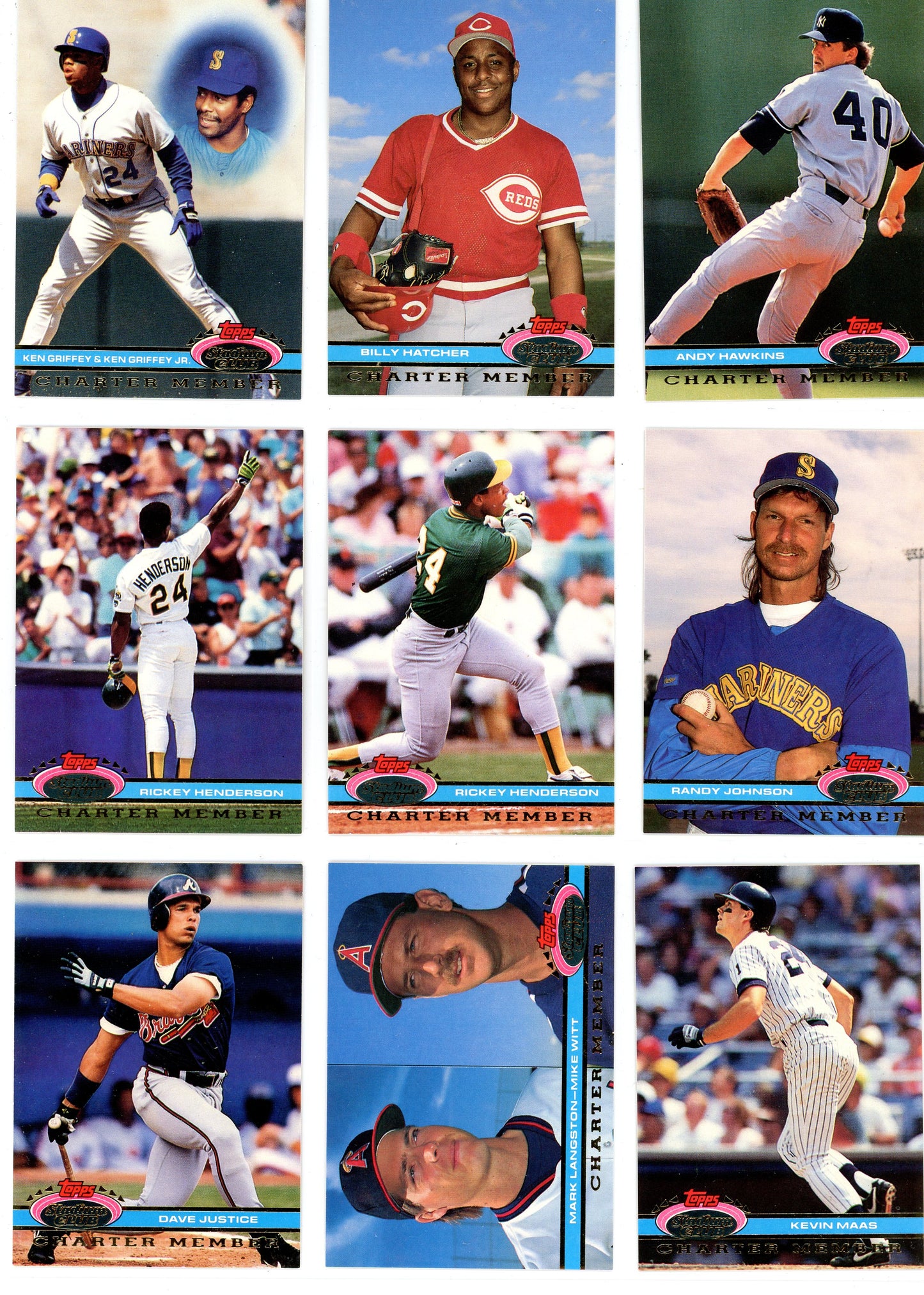 1991 Topps Stadium Club MLB Baseball Card Complete Set (600 Cards) + Charter Members *Baseball Only* (32 Cards)