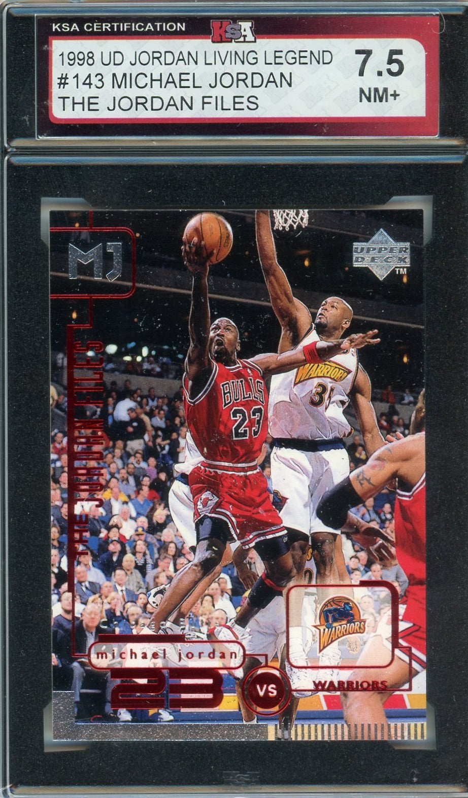 1998 UD Michael Jordan Living Legend The Jordan Files #143 Graded Card KSA 7.5
