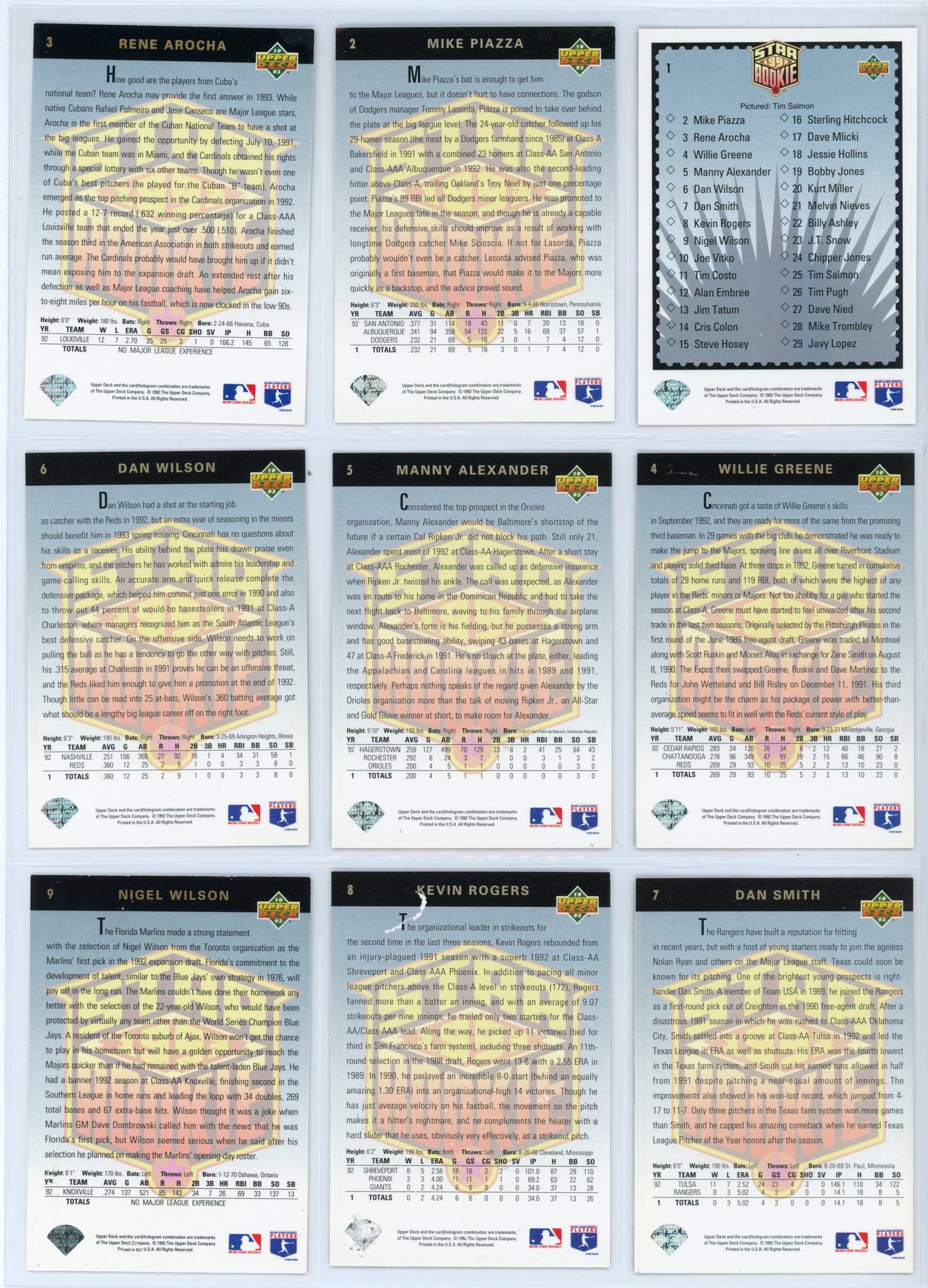1993 Upper Deck MLB Baseball Complete Set (840 Cards)