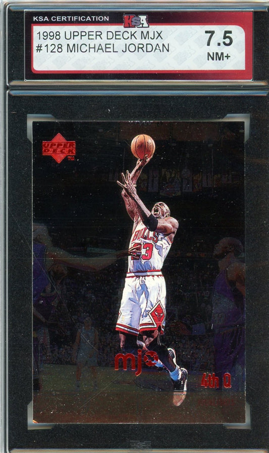 1998 Upper Deck MJX Michael Jordan Graded Card #128 KSA 7.5