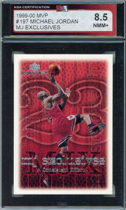 1999/00 UD MVP MJX Michael Jordan Graded Card #197 KSA 8.5