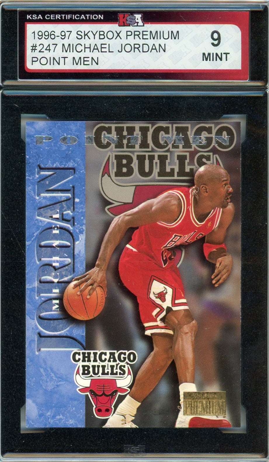 1996/97 Skybox Premium Michael Jordan Graded Card #247 KSA 9