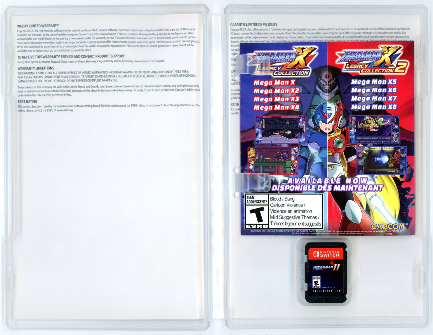 2018 Capcom Megaman 11 Nintendo Switch Video Game Cartridge In Box