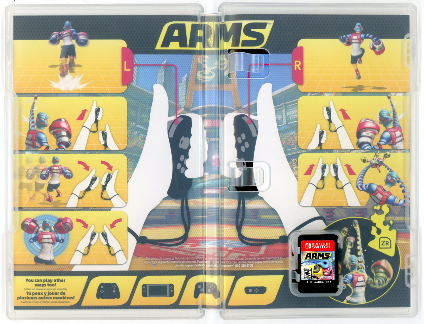 2017 Arms Nintendo Switch Video Game Cartridge In Box