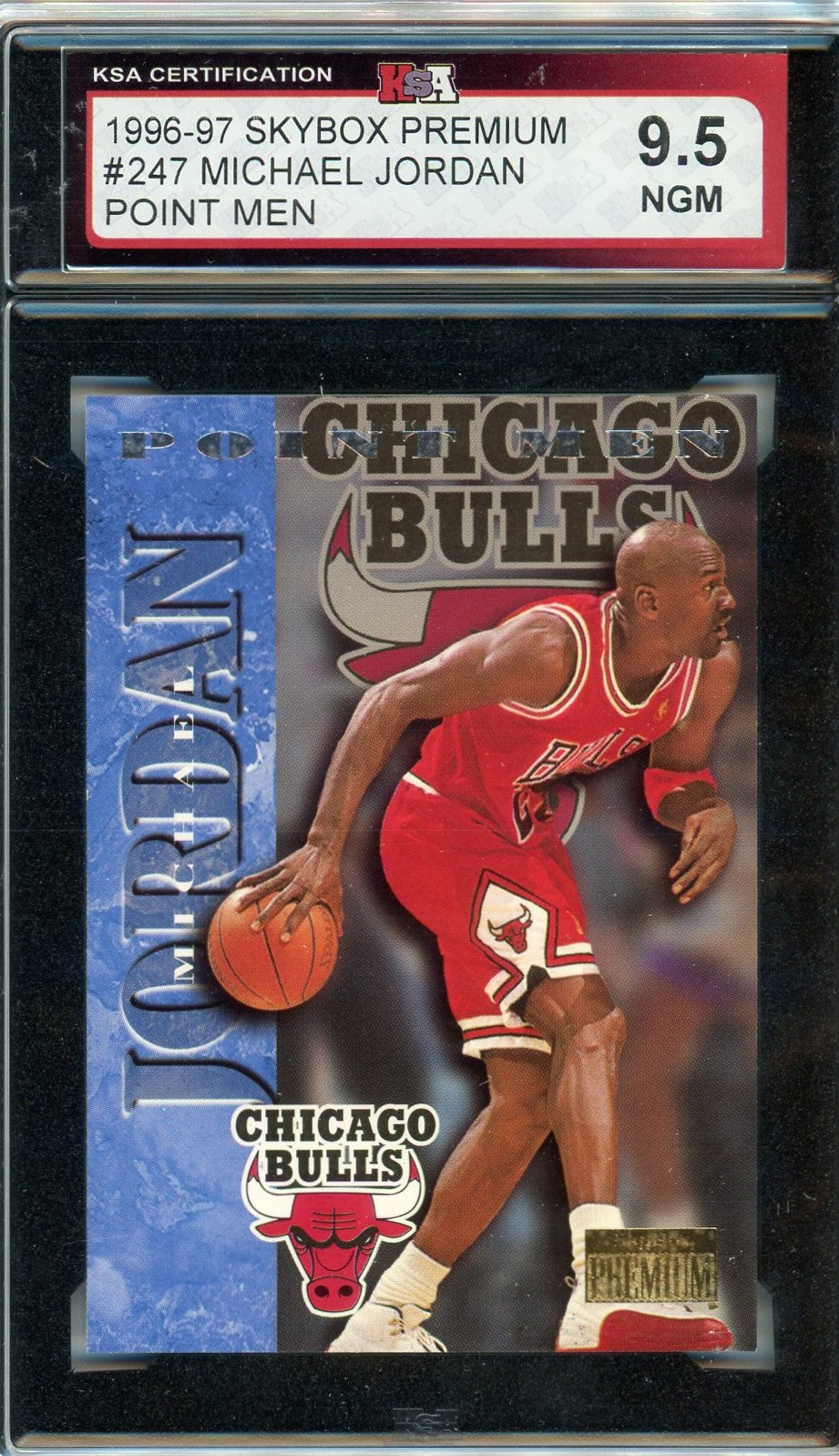 1996/97 Skybox Premium Michael Jordan Point Men Graded Card #247 KSA 9.5