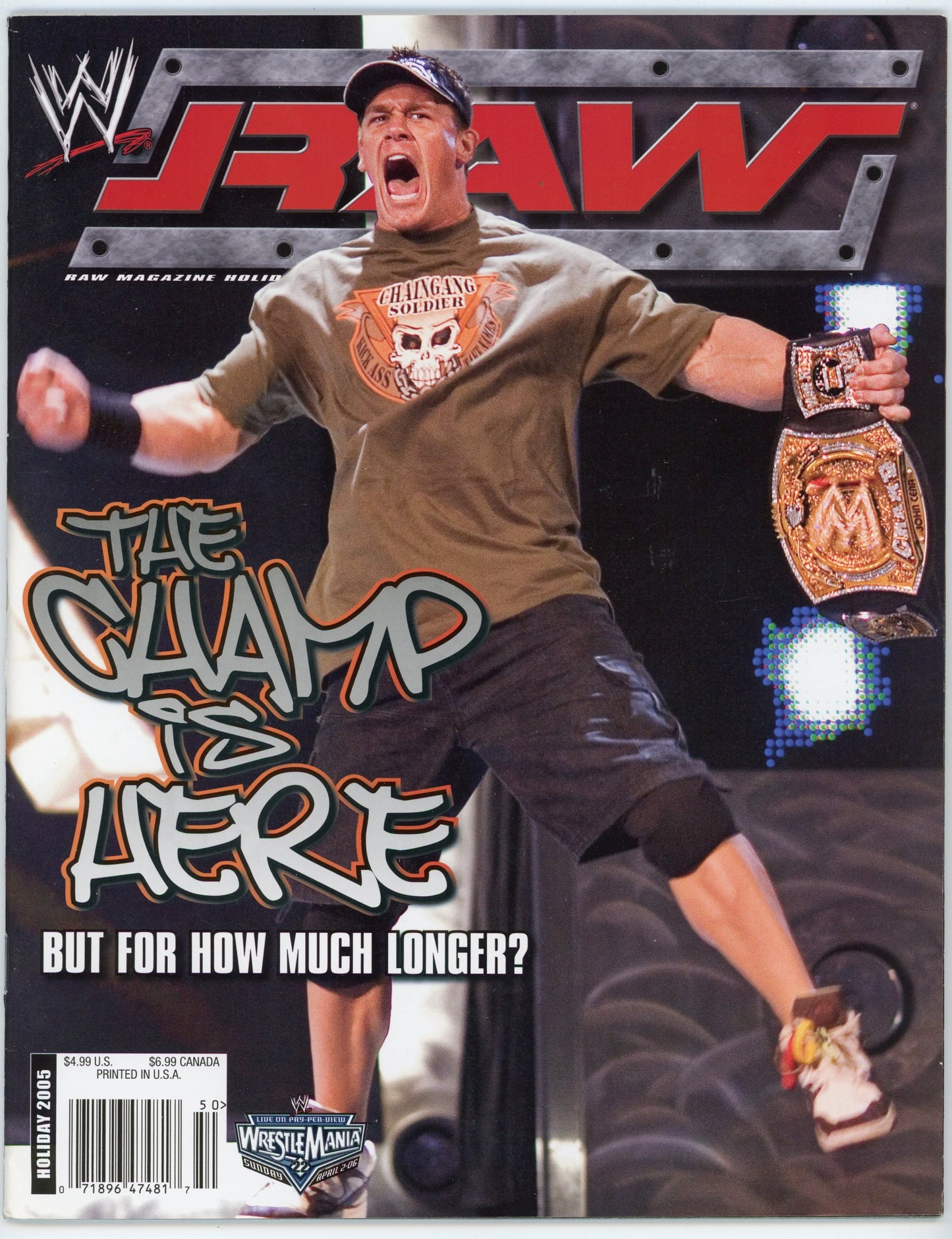 WWE Raw Vintage Wrestling Magazine (Holiday 2005) John Cena Cover