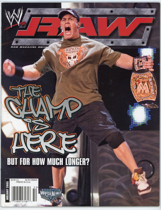 WWE Raw Vintage Wrestling Magazine (Holiday 2005) John Cena Cover