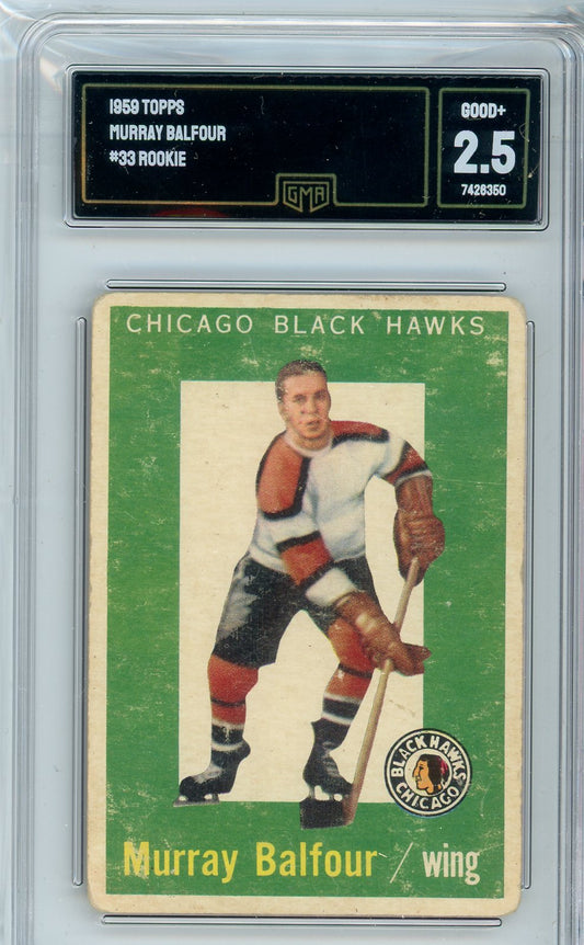 1959 Topps Murray Balfour #33 Graded Rookie Card GMA 2.5
