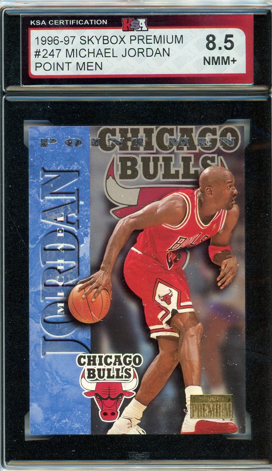 1996/97 Skybox Premium Michael Jordan Point Men #247 Graded Card KSA 8.5