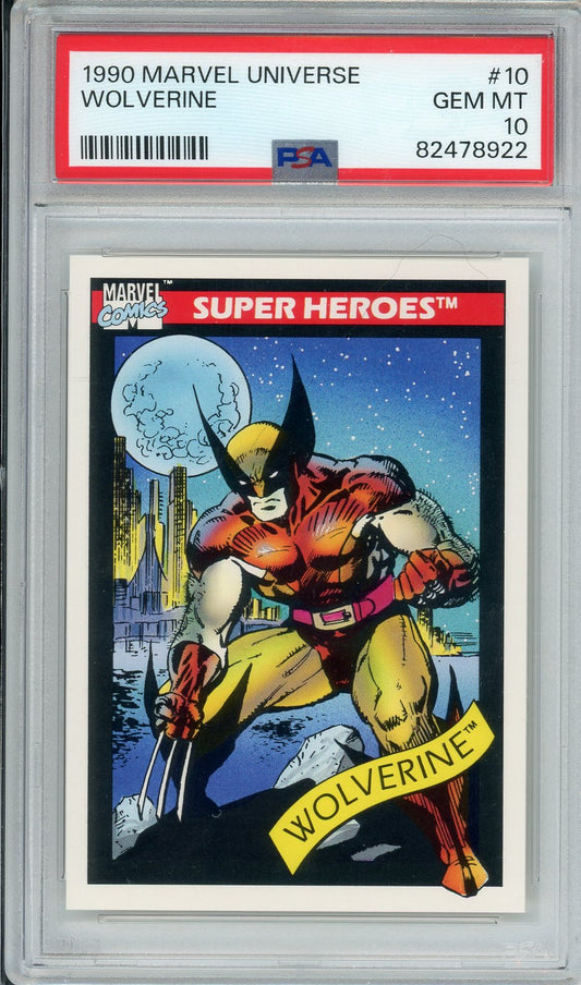 1990 Marvel Universe Wolverine #10 Graded Card PSA 10