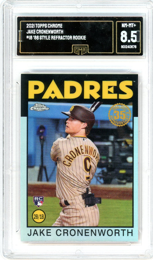 2021 Topps Chrome Jake Cronenworth Graded Rookie Card #18 GMA 8.5