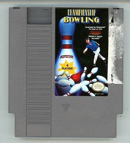 1990 Championship Bowling NES Video Game Cartridge