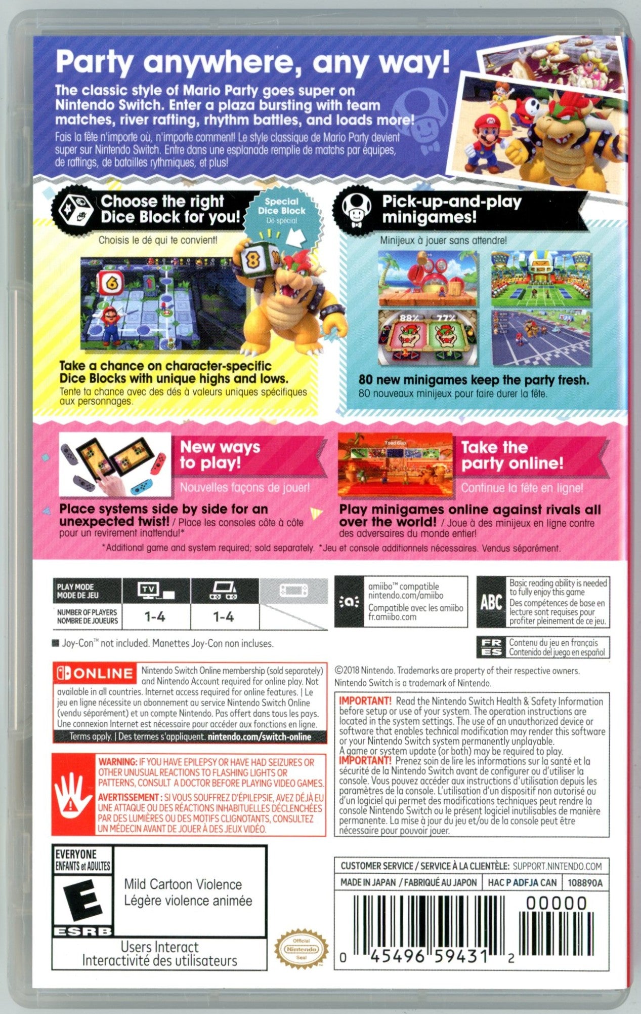Super Mario Party (Nintendo Switch, 2018) — Complete in Box (CIB)