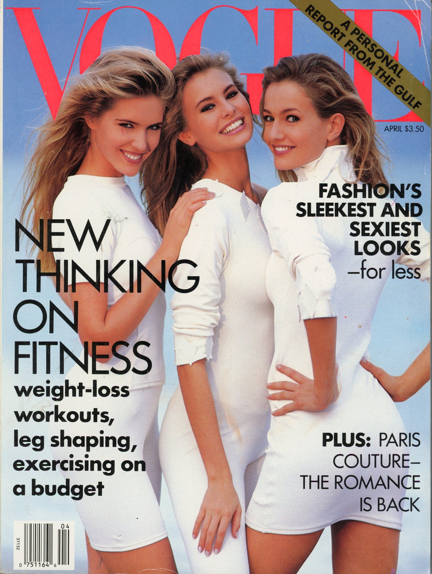 Vogue Vintage Fashion Magazine (April, 1991) VG Condition