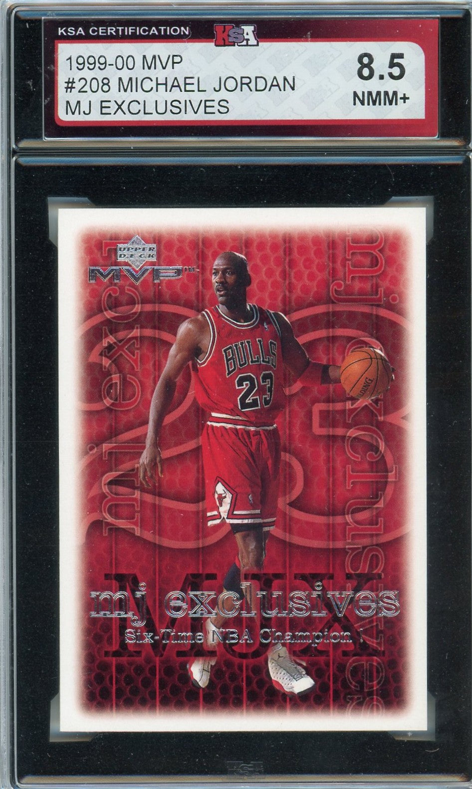 1999/00 UD MVP MJX Michael Jordan Graded Card #208 KSA 8.5
