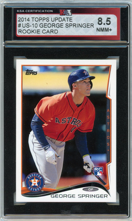 2014 Topps Update George Springer Graded Rookie Card #US10 KSA 8.5