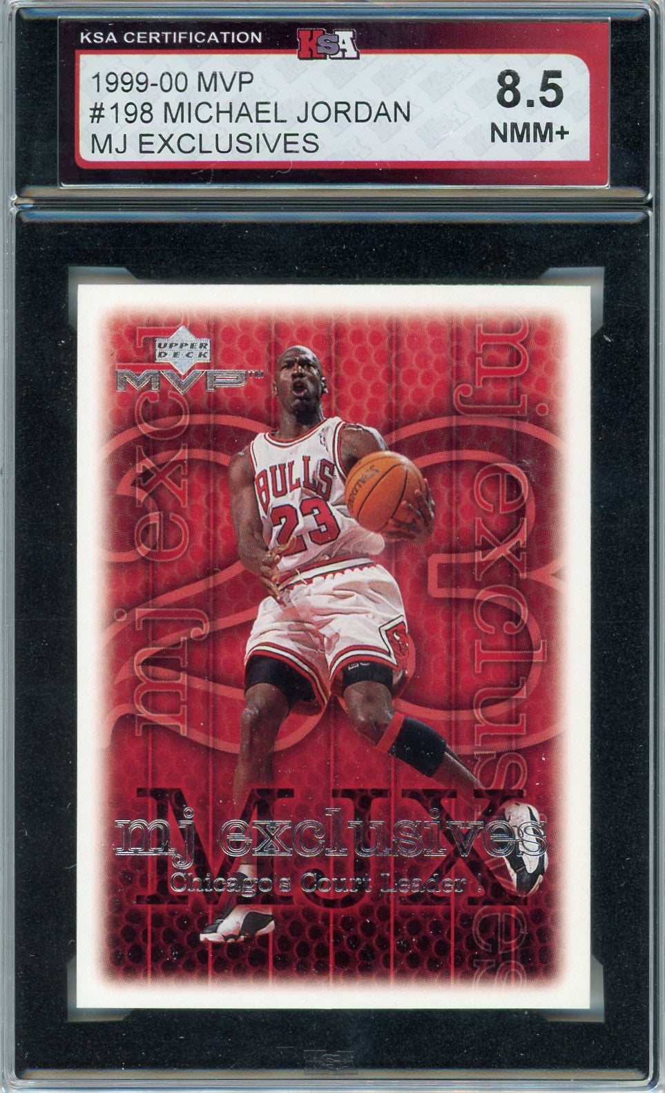 1999/00 UD MVP MJX Michael Jordan Graded Card #198 KSA 8.5