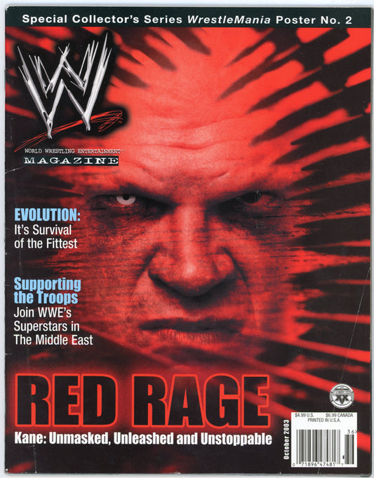WWE Vintage Wrestling Magazine (October 2003) Kane Cover