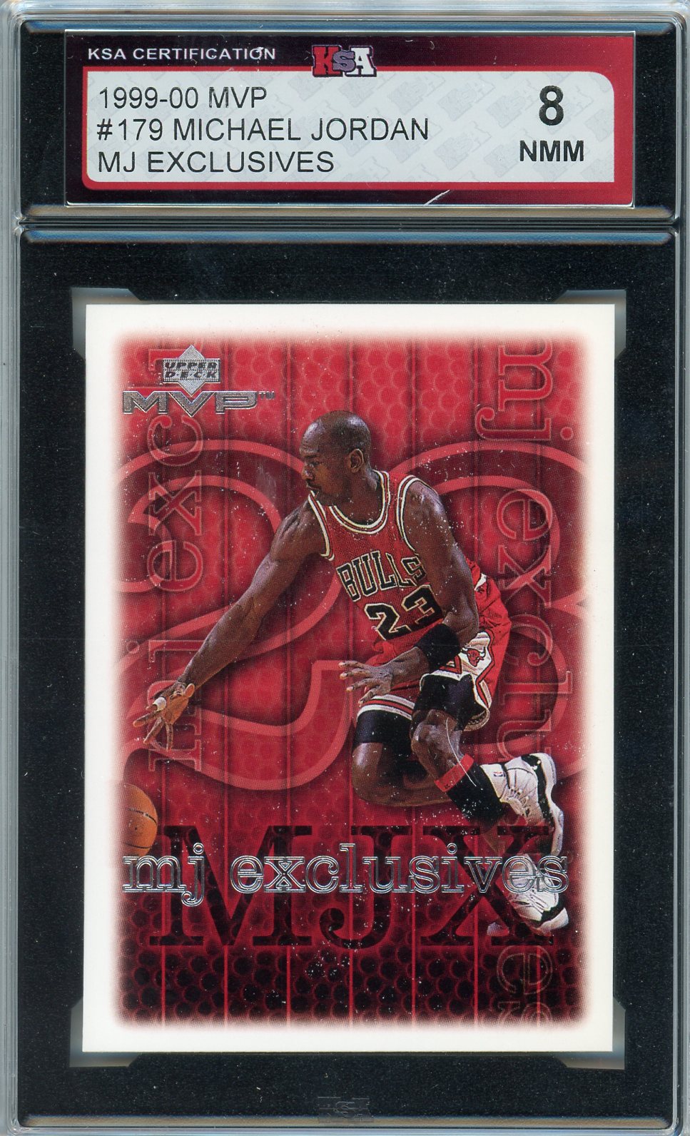 1999/00 UD MVP MJX Michael Jordan Graded Card #179 KSA 8