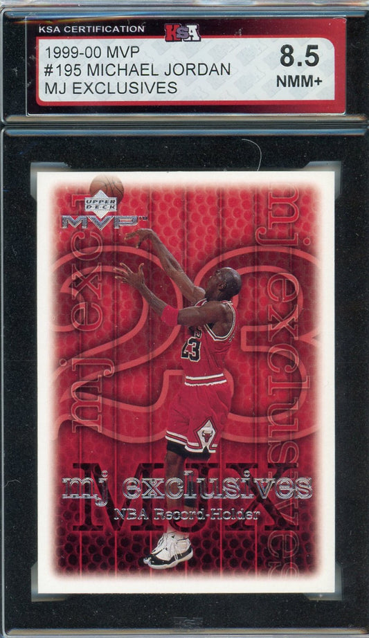 1999/00 UD MVP MJX Michael Jordan Graded Card #195 KSA 8.5