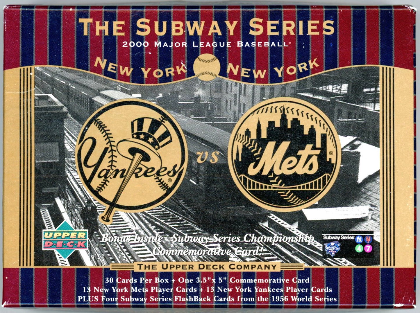 2000 Upper Deck MLB Baseball The Subway Series New York Yankees vs Mets Complete Set (30 Cards) Opened
