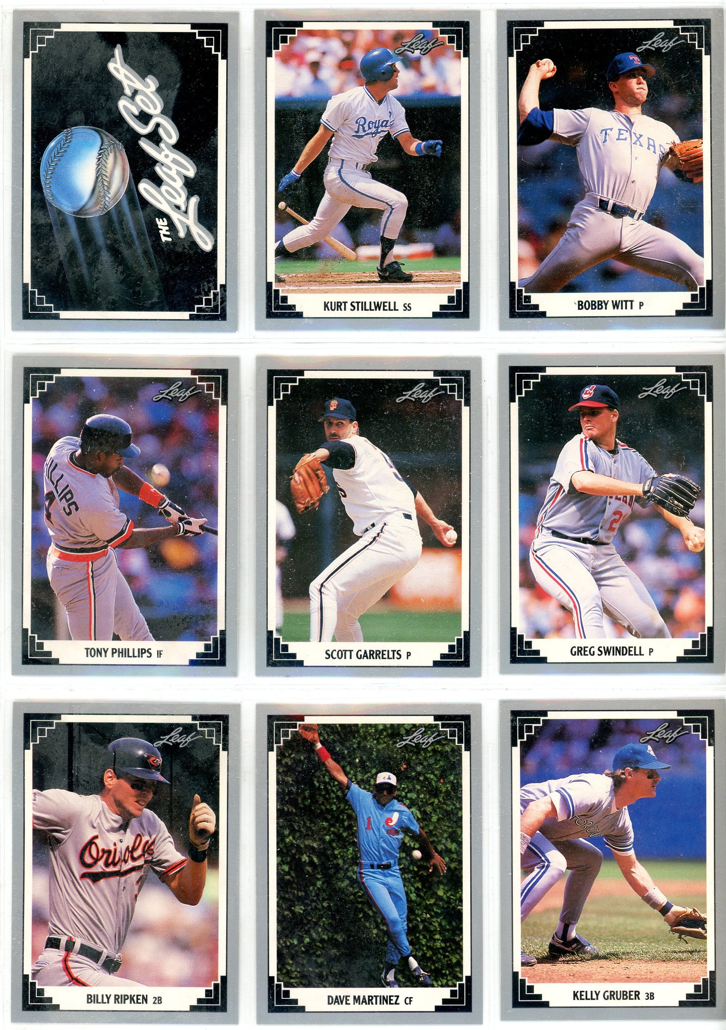 1991 Leaf MLB Baseball Complete Set (528 Cards) + Gold Leaf Rookies (26 Cards)