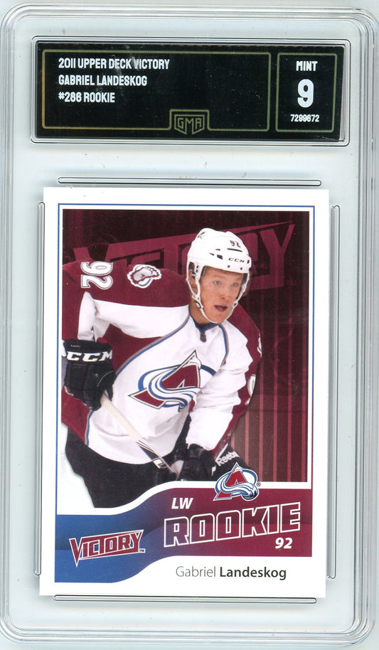 2011 Upper Deck Victory Gabriel Landeskog Graded Rookie Card #286 GMA 9