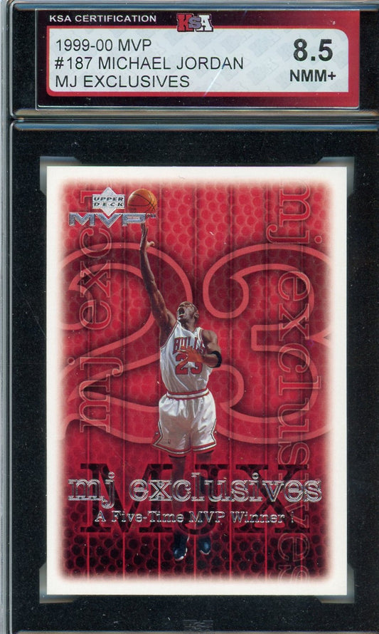 1999/00 UD MVP MJX Michael Jordan Graded Card #187 KSA 8.5