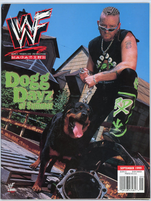 WWF WWE Vintage Wrestling Magazine (September 1999) Road Dogg Cover