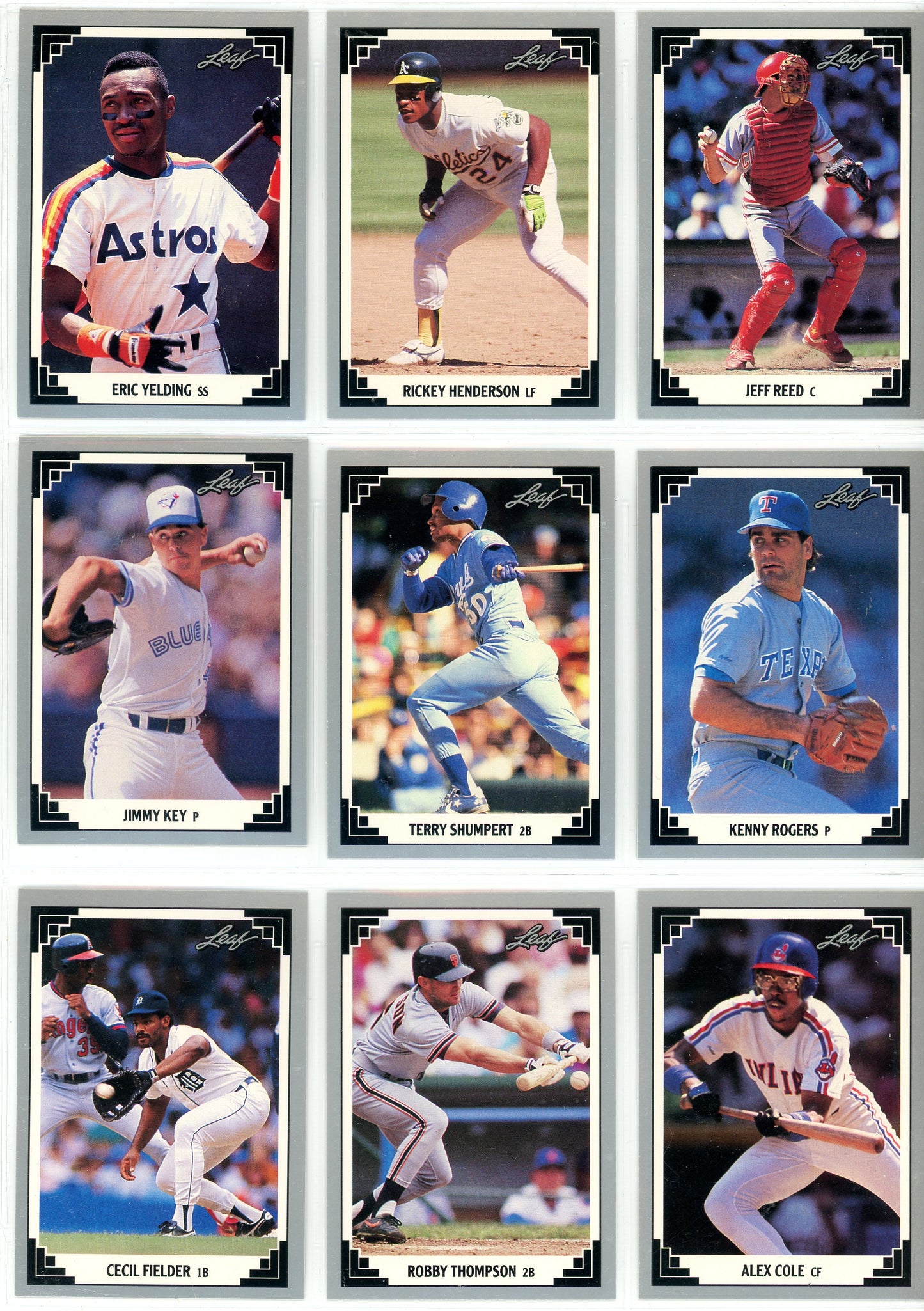 1991 Leaf MLB Baseball Complete Set (528 Cards) + Gold Leaf Rookies (26 Cards)