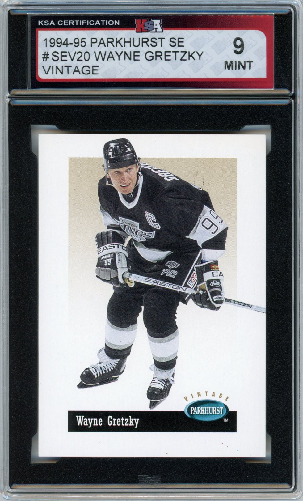 1994/95 Parkhurst SE Wayne Gretzky Vintage Graded Card #SEV20 KSA 9