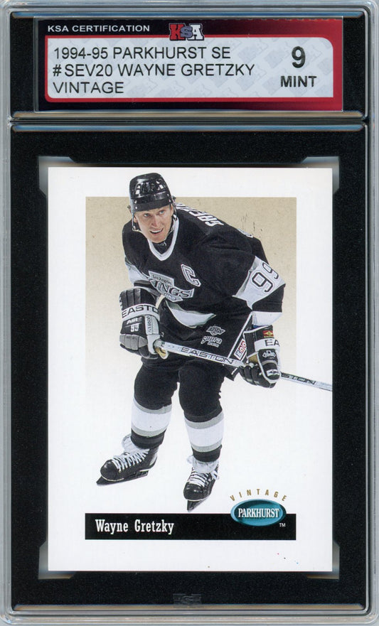 1994/95 Parkhurst SE Wayne Gretzky Vintage Graded Card #SEV20 KSA 9