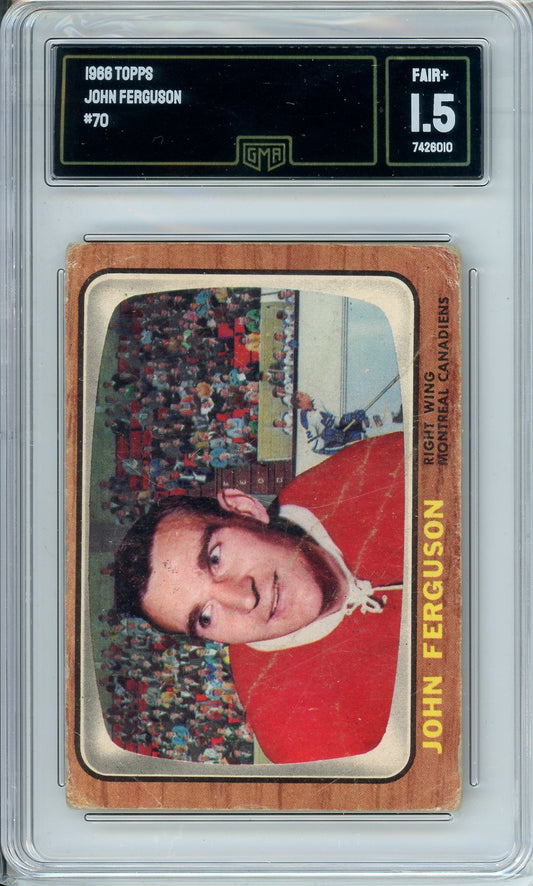 1966 Topps John Ferguson #70 Vintage Hockey Card GMA 1.5