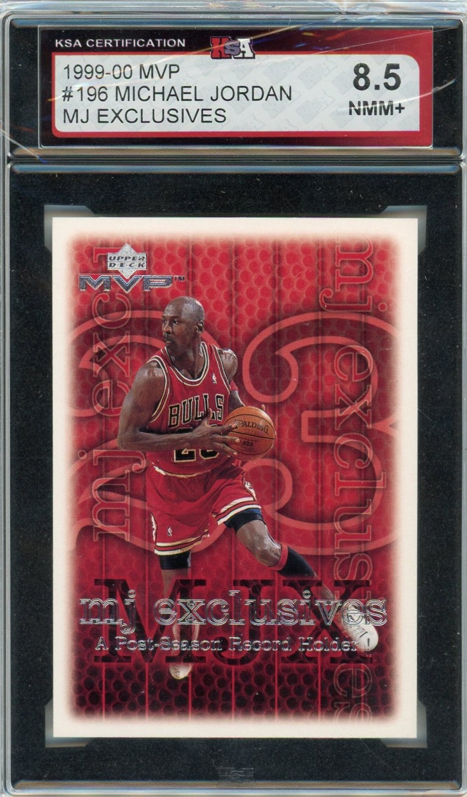 1999/00 UD MVP MJX Michael Jordan Graded Card #196 KSA 8.5